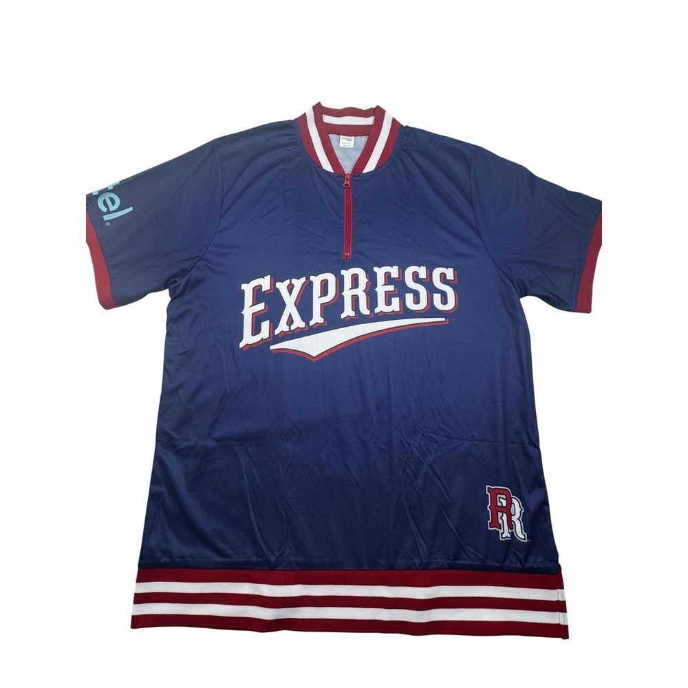 Success Brands Round Rock Express Baseball Jersey Navy Blue XL Intel Sponsor